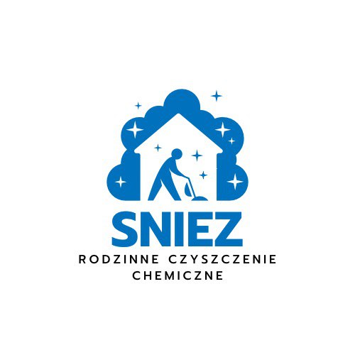 Logo usługi sprzątania z sylwetką domu